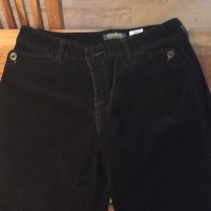 Eddie Bauer Black Corduroy Pants size 6